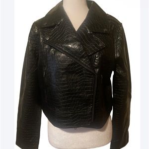 ModCloth Crocodile Moto Jacket SZ MD